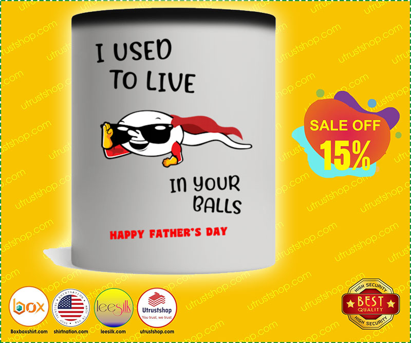 Father's day I used to live in your balls happy mug 5