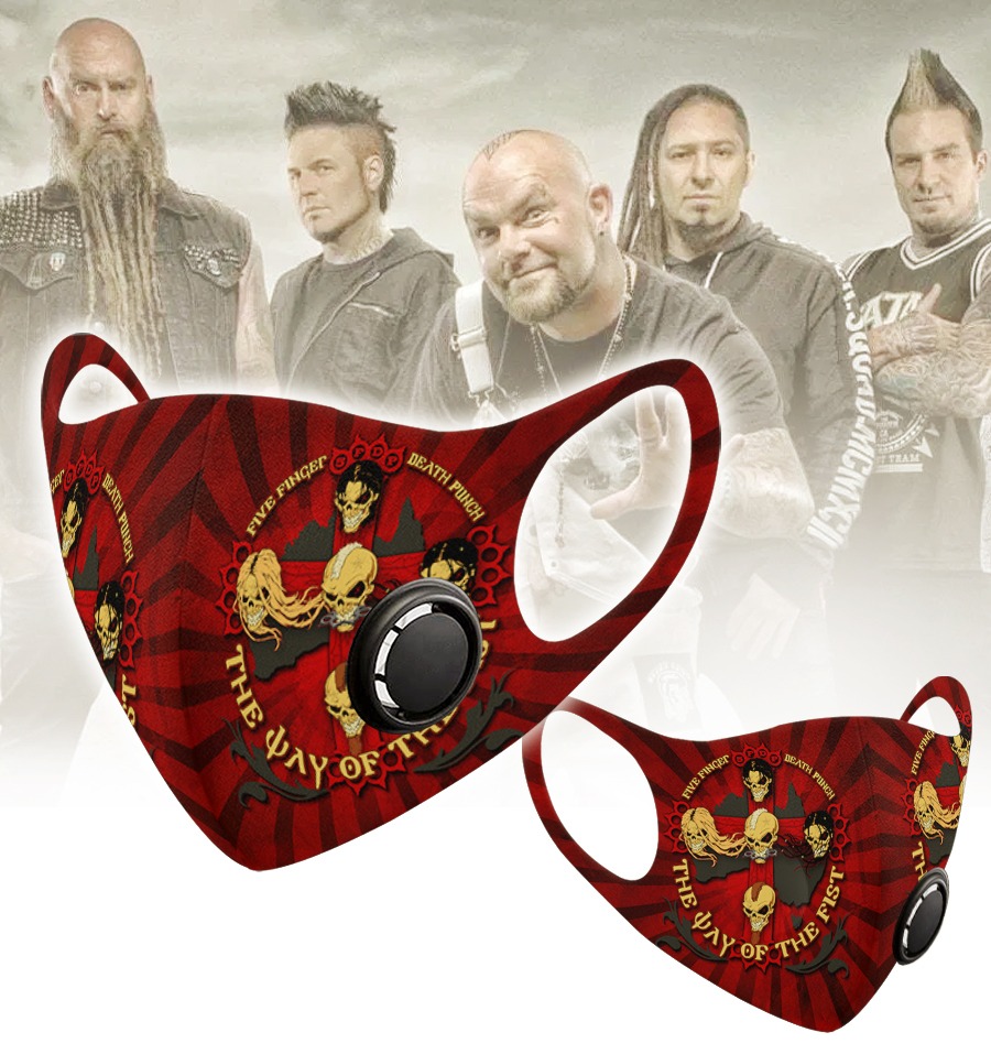 Five finger death punch the day of the fist face mask 2