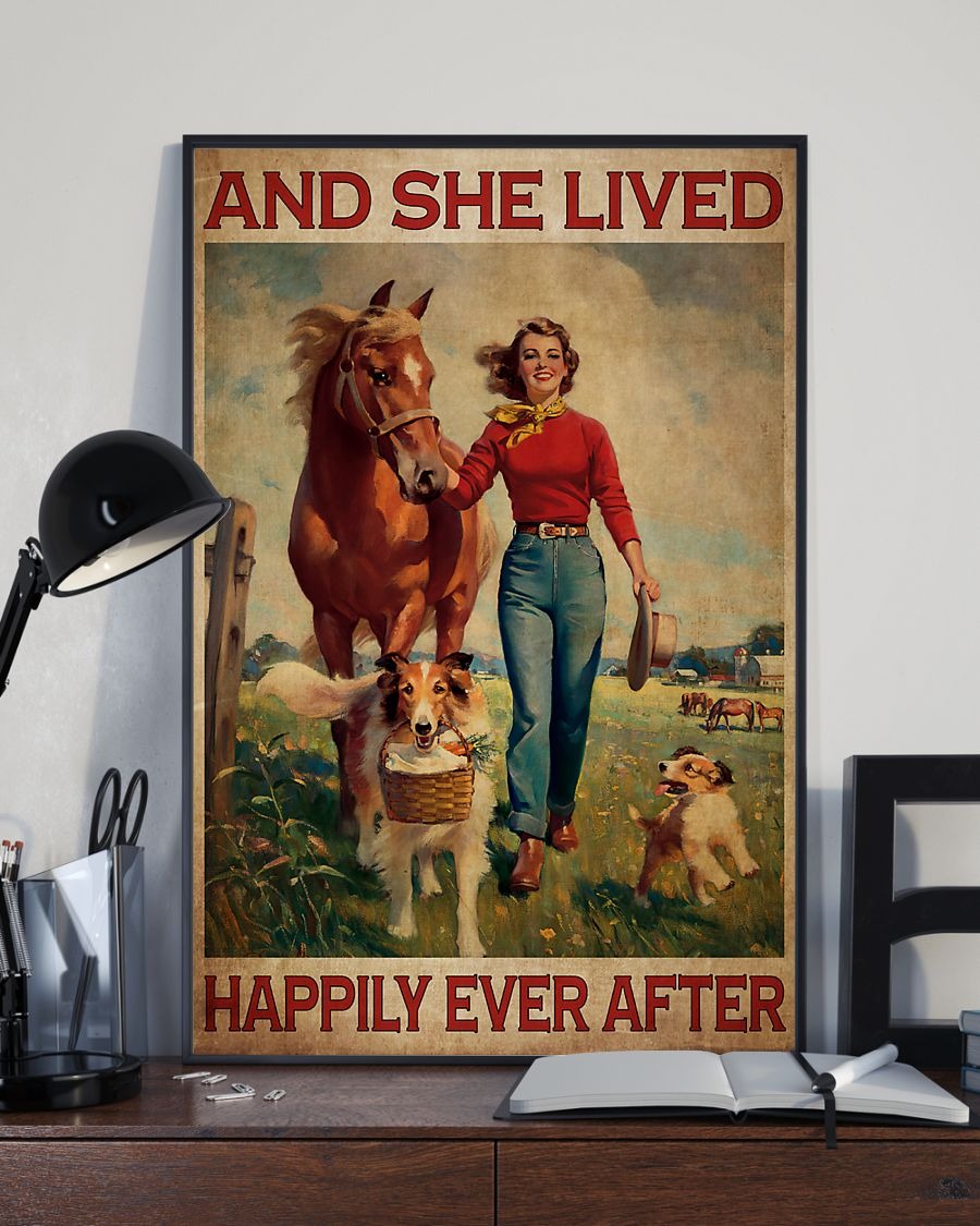 Girl With Horse And Dogs Happily Ever After Poster 2