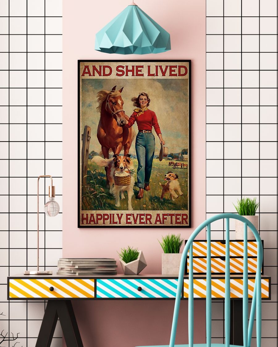 Girl With Horse And Dogs Happily Ever After Poster 5