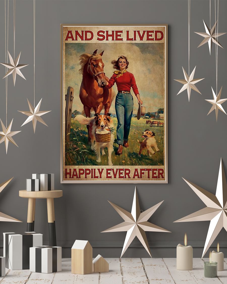 Girl With Horse And Dogs Happily Ever After Poster 4