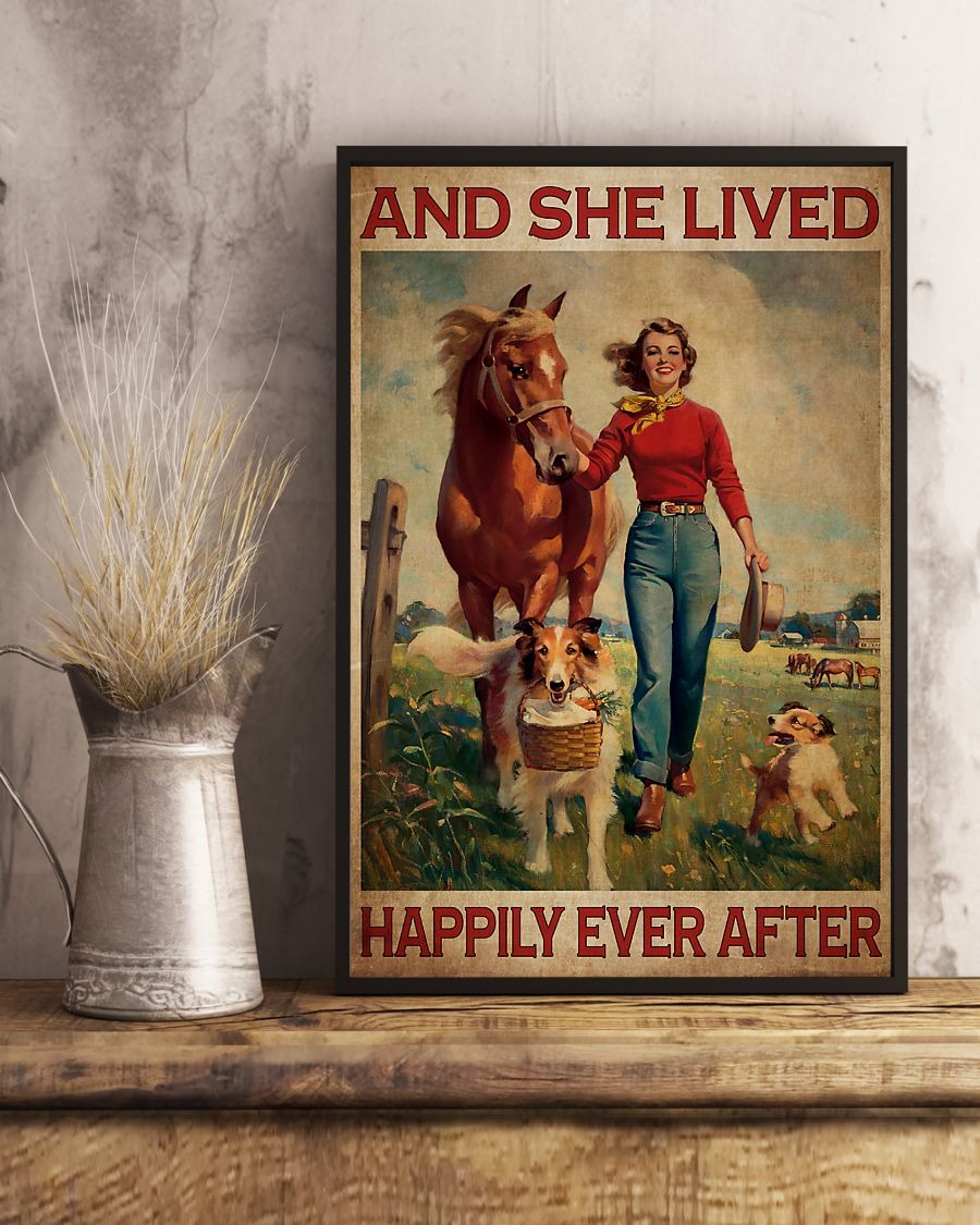 Girl With Horse And Dogs Happily Ever After Poster 3