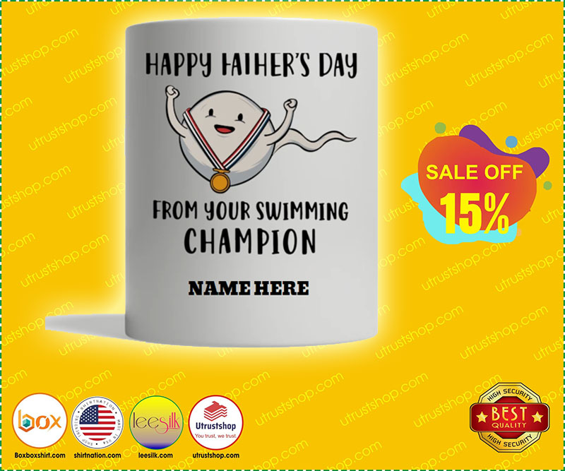 Happy father's day from your swimming champion mug 3