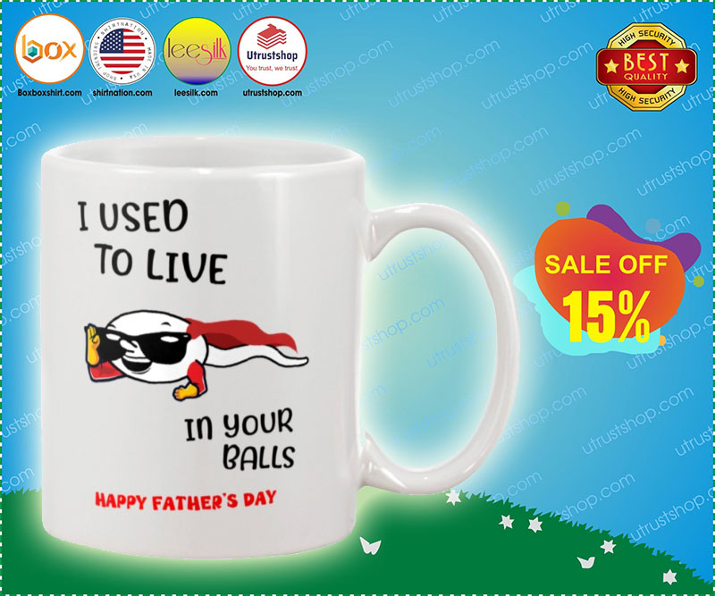 I used to live in your balls happy father's day mug 5