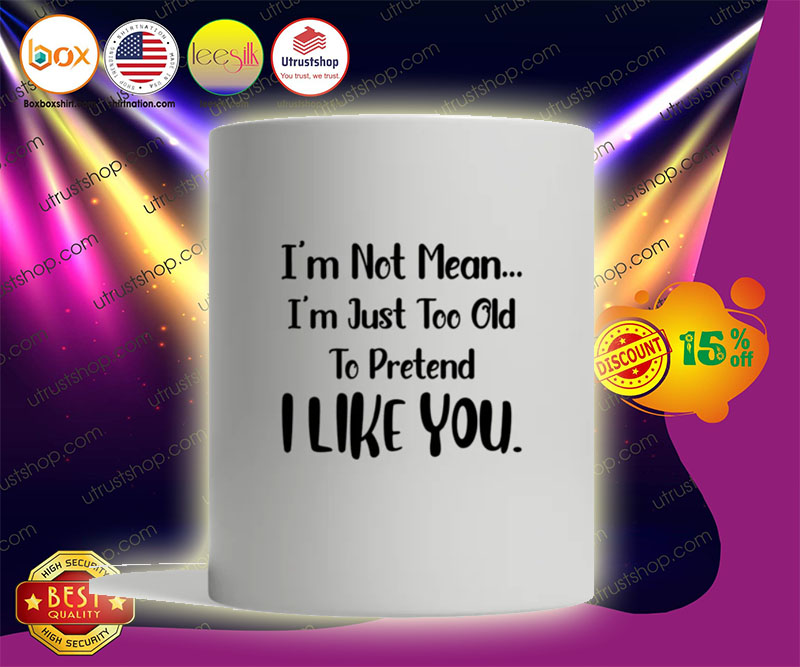 I'm not mean I'm just too old to pretend I like you mug 2
