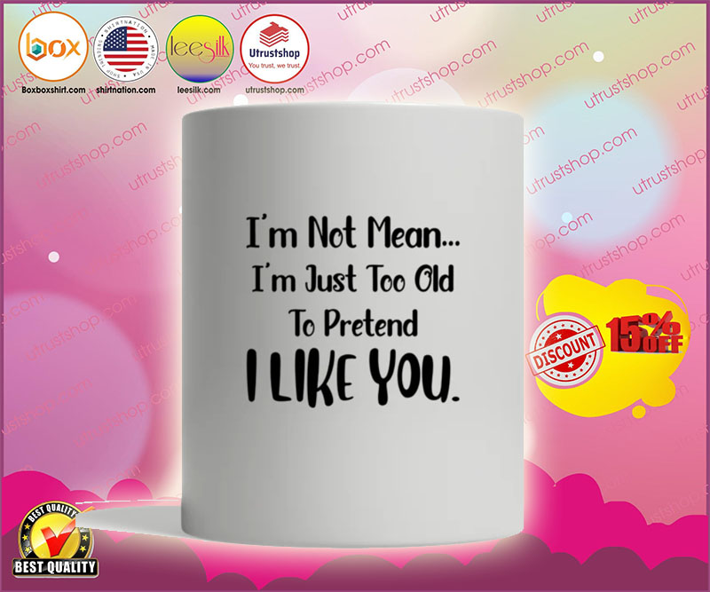 I'm not mean I'm just too old to pretend I like you mug 5