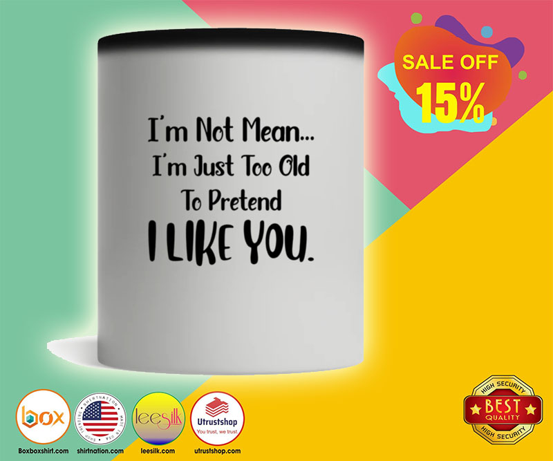 I'm not mean I'm just too old to pretend I like you mug 3