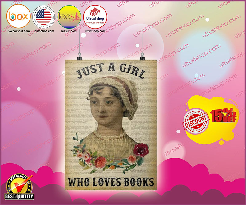 Jane Austen just a girl who loves books poster 2