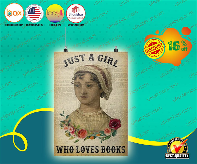 Jane Austen just a girl who loves books poster 5