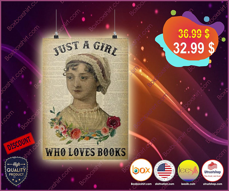 Jane Austen just a girl who loves books poster 4