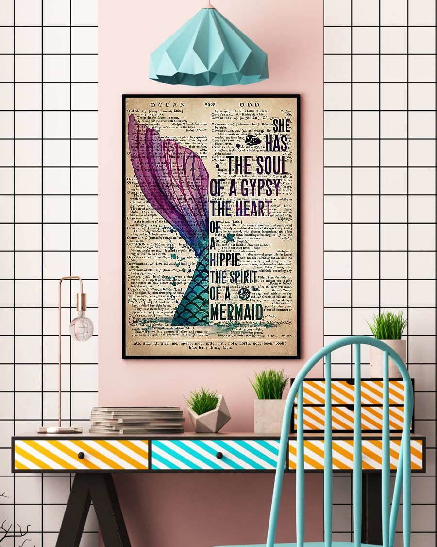 She has the soul of a gypsy the heart of a hippie the spirit of a mermaid poster 2