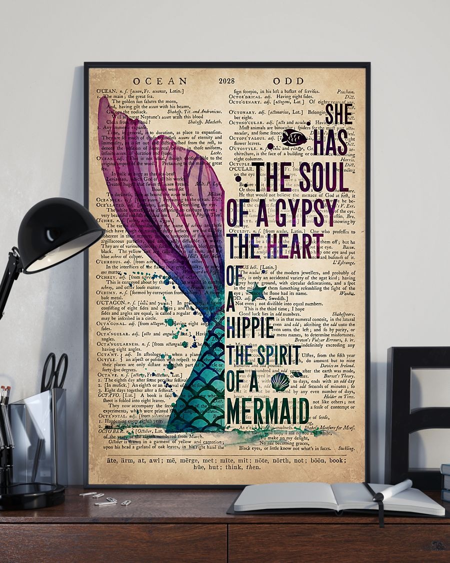 She has the soul of a gypsy the heart of a hippie the spirit of a mermaid poster 4