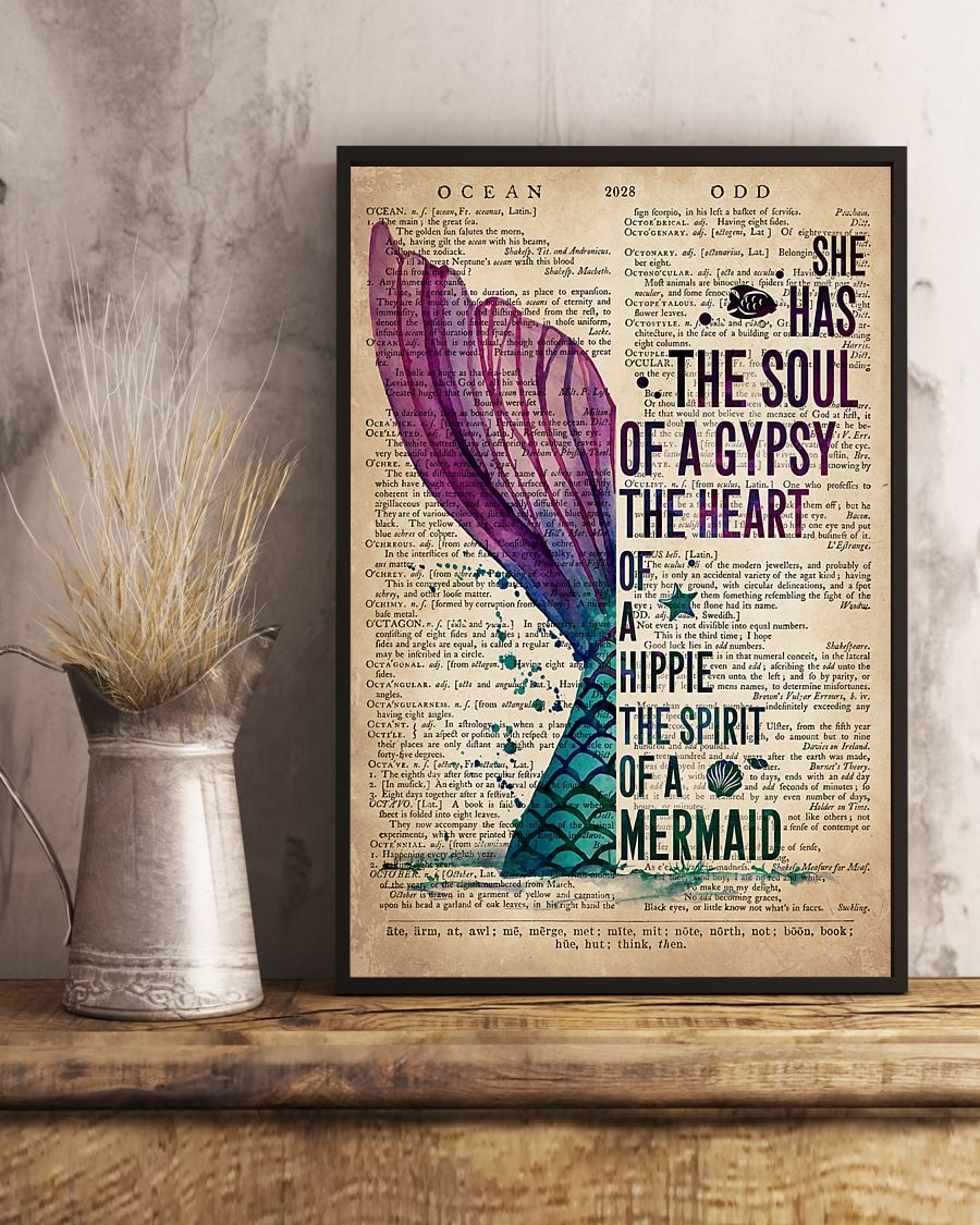 She has the soul of a gypsy the heart of a hippie the spirit of a mermaid poster 3