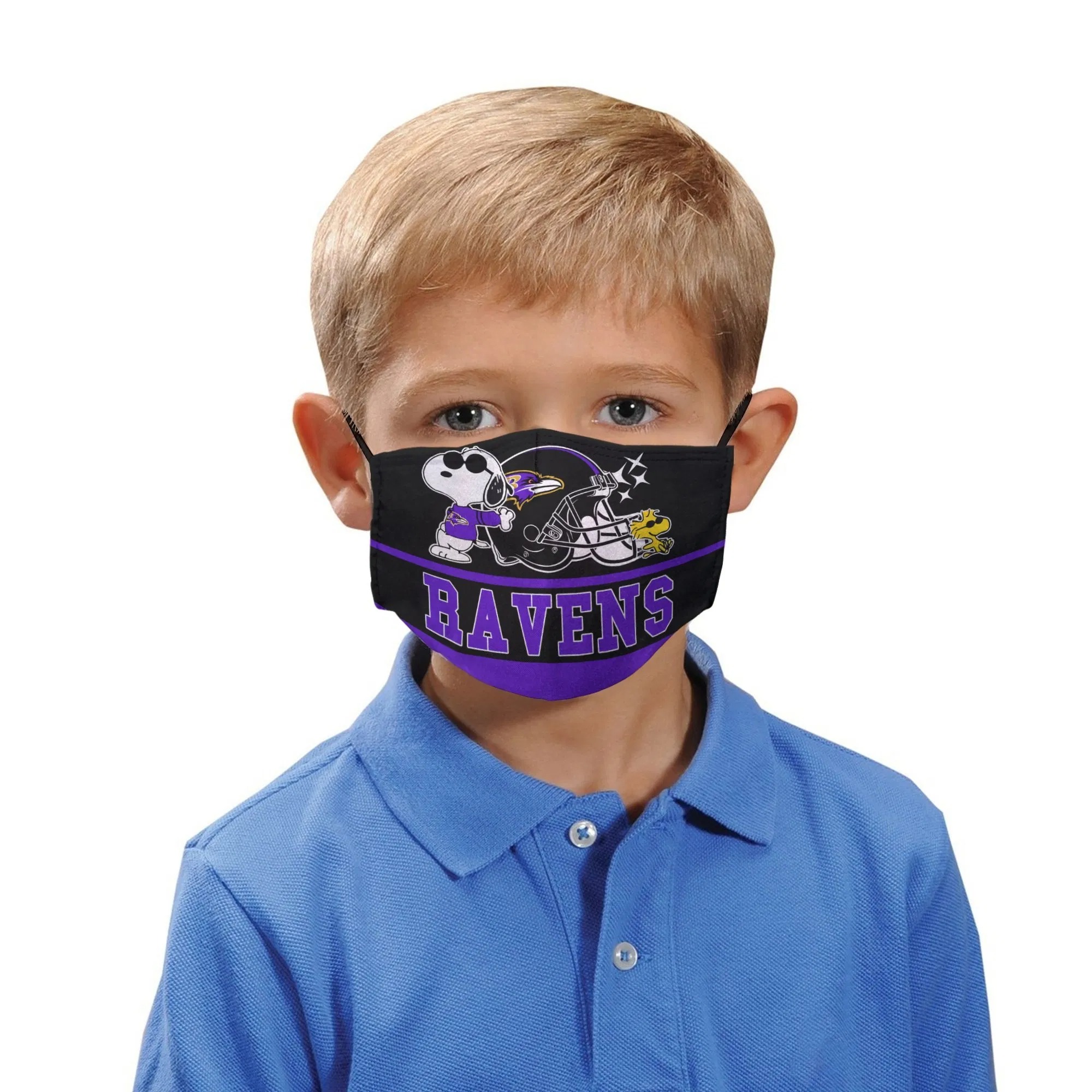Snoopy Baltimore Ravens Face Mask 4