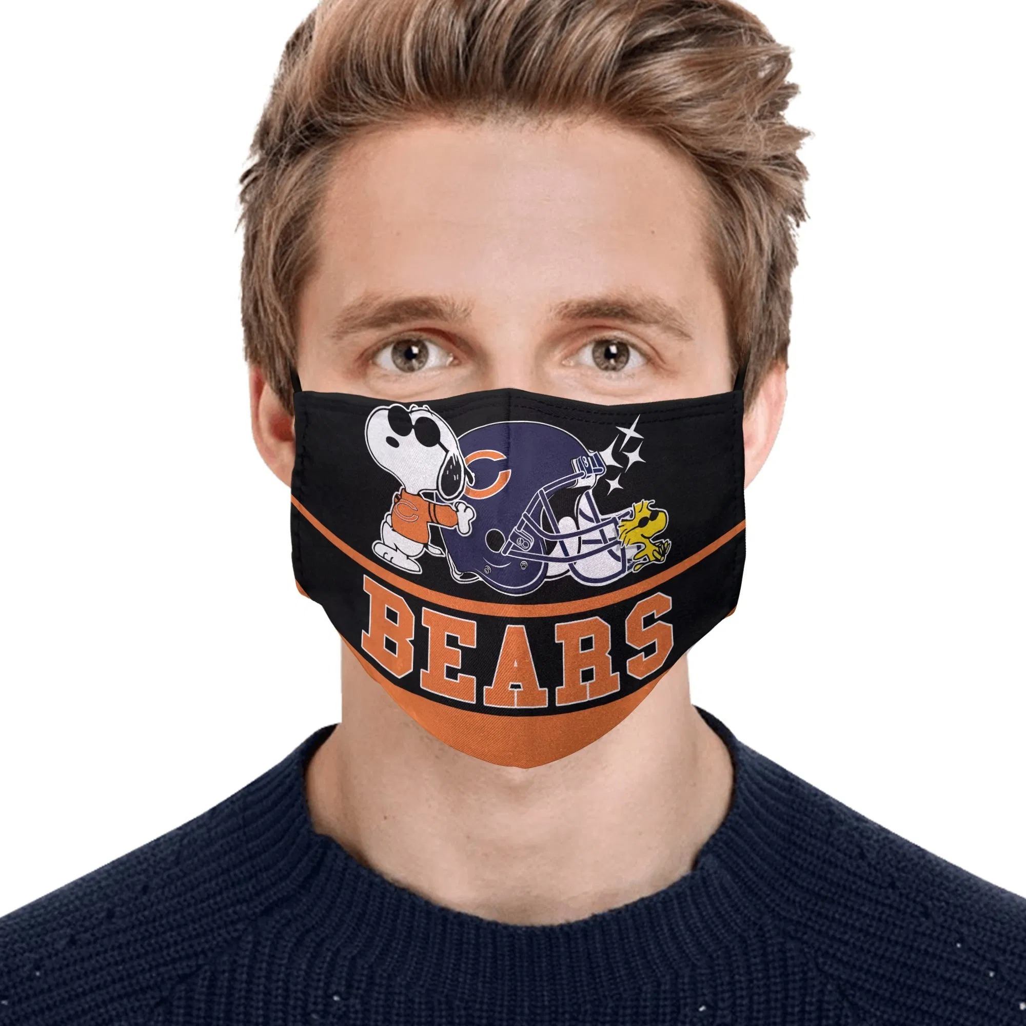 Snoopy Chicago Bears Face Mask 3