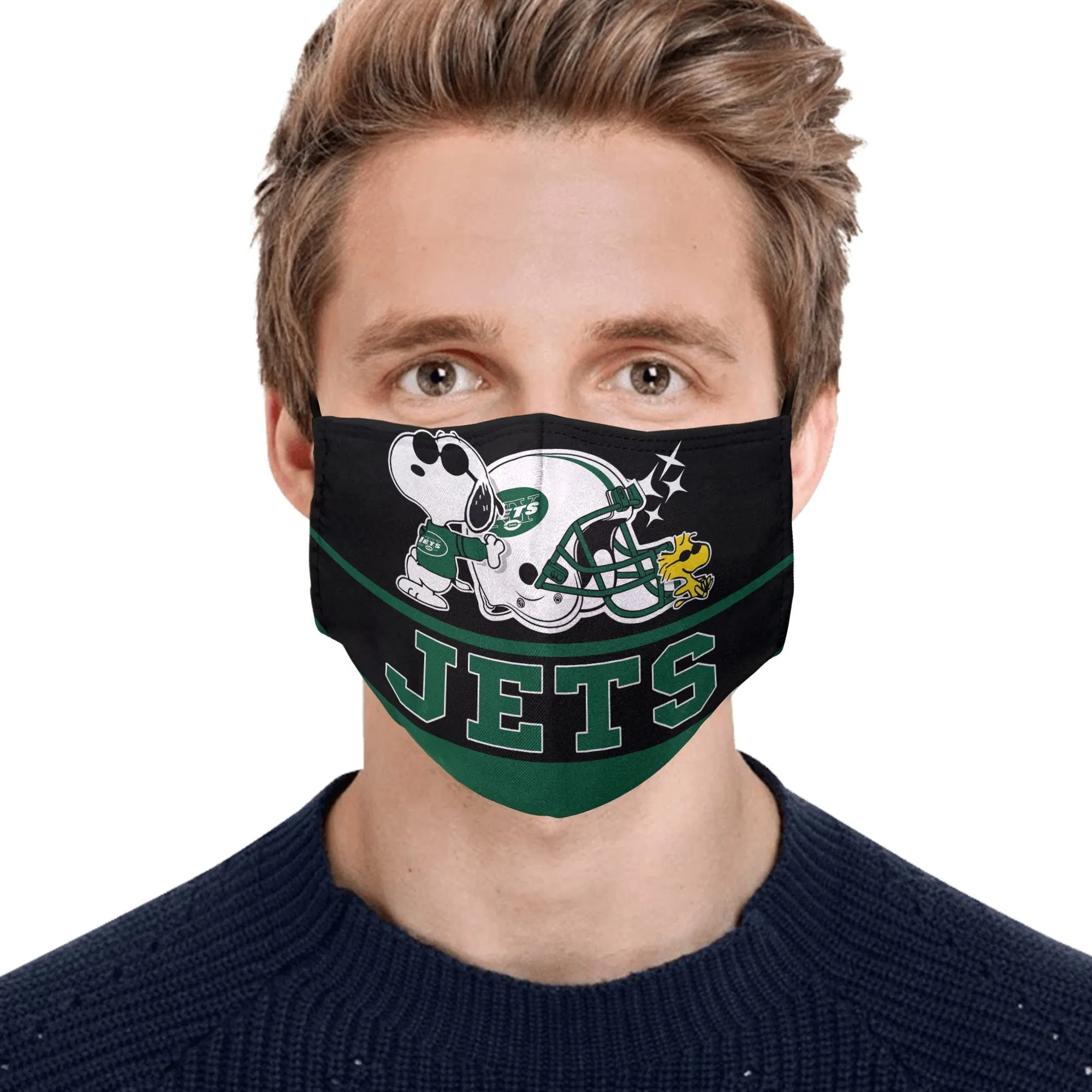 Snoopy New York Jets Face Mask 3