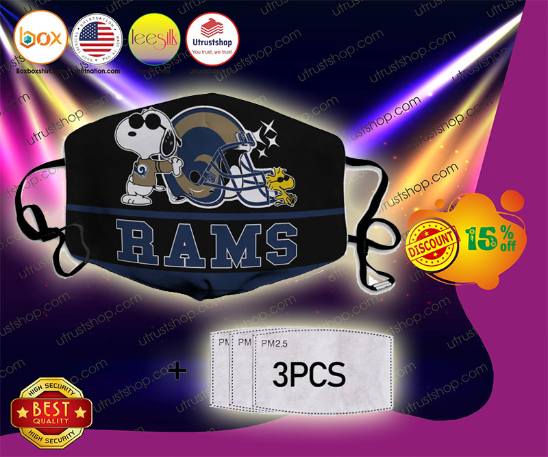 Snoopy Los Angeles Rams Face Mask 2