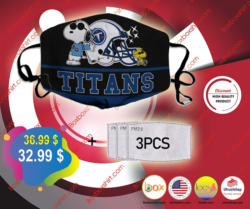 Snoopy Tennessee Titans Face Mask 5