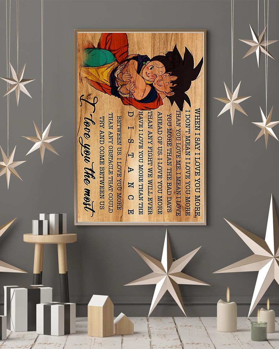 Son Goku Chichi I love you the most poster 3