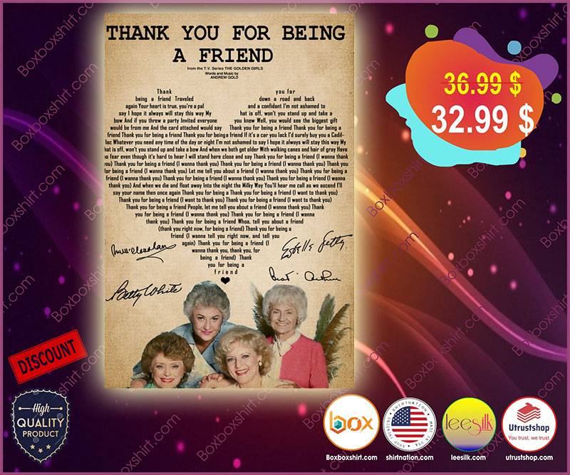The golden girls thank you for being a friend poster 4