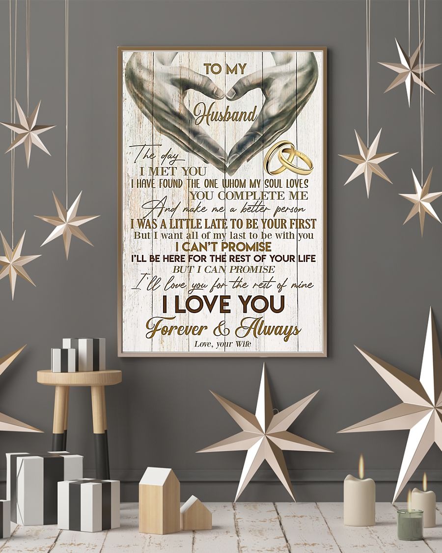 To my husband I love you forever and always poster 3