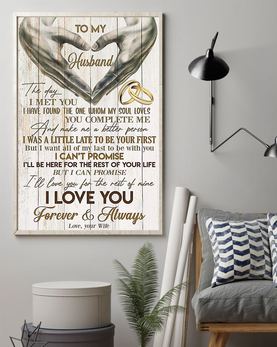 To my husband I love you forever and always poster 2