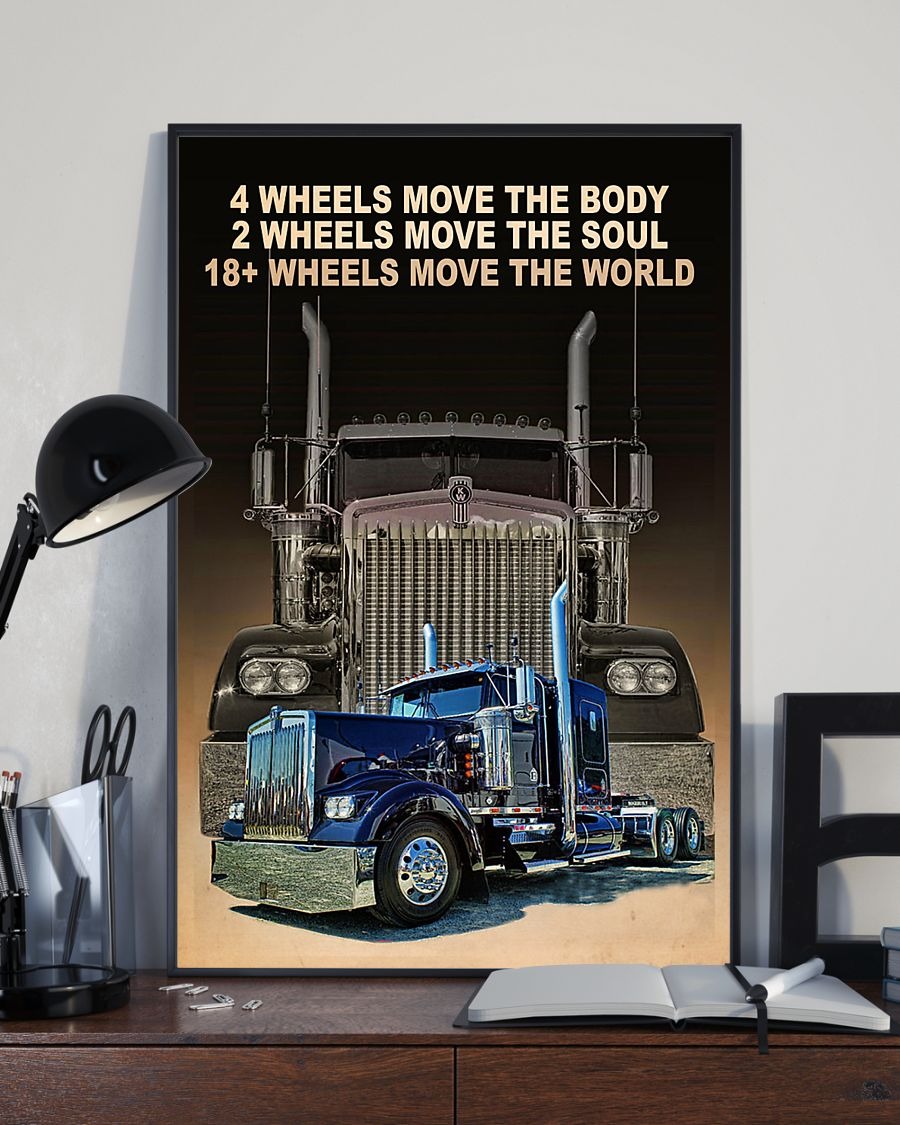 4 wheels move the body poster 8