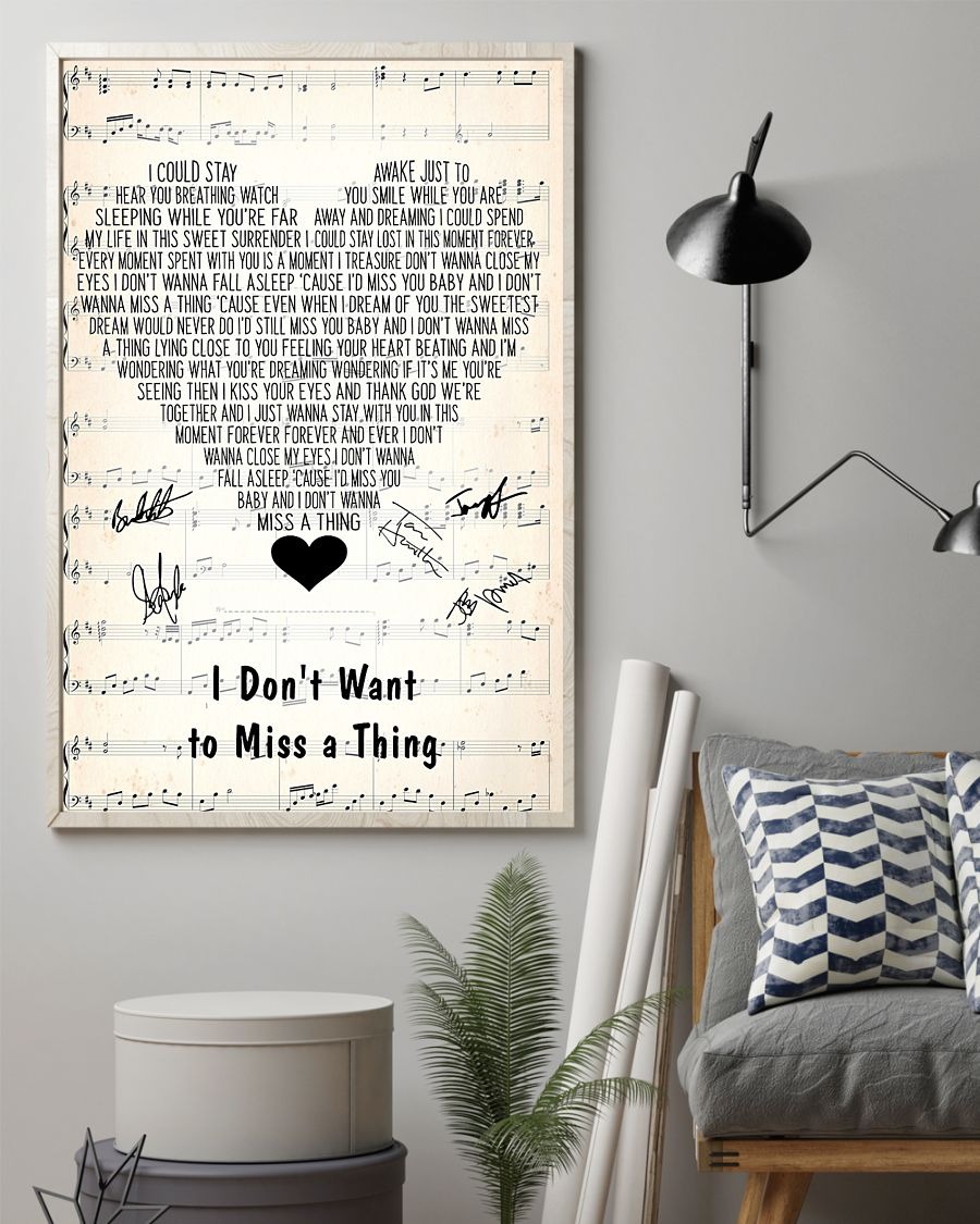 I don't want to miss a thing lyrics poster 2