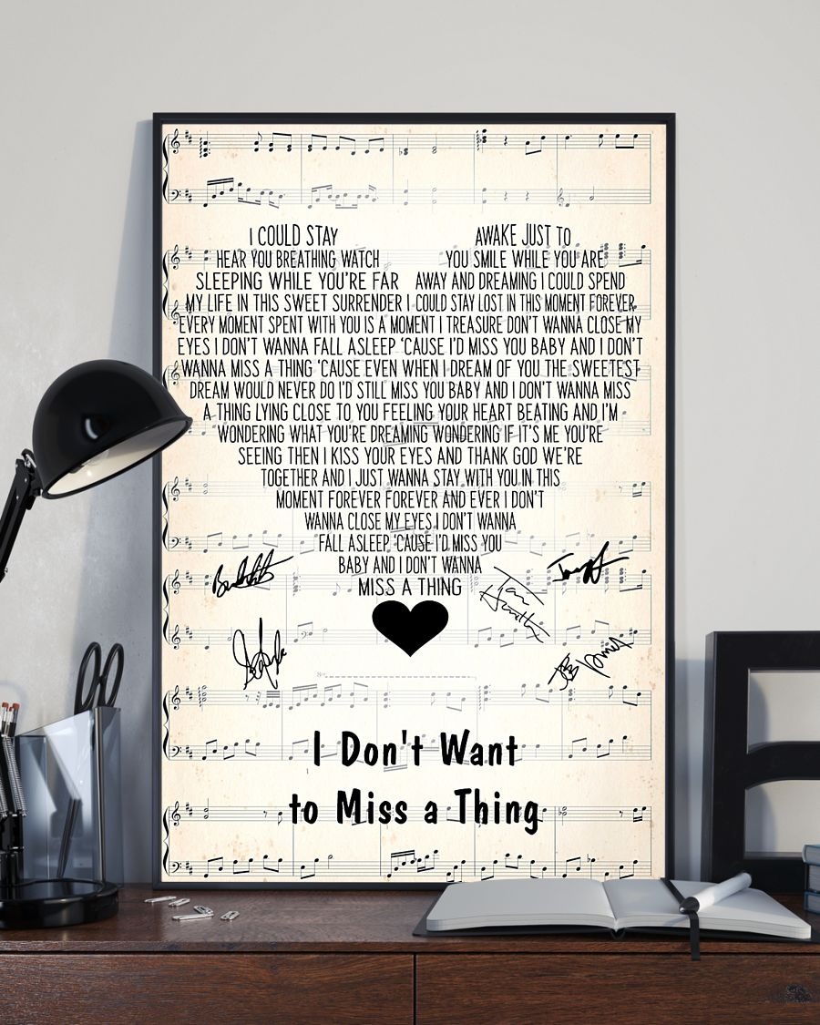 I don't want to miss a thing lyrics poster 5