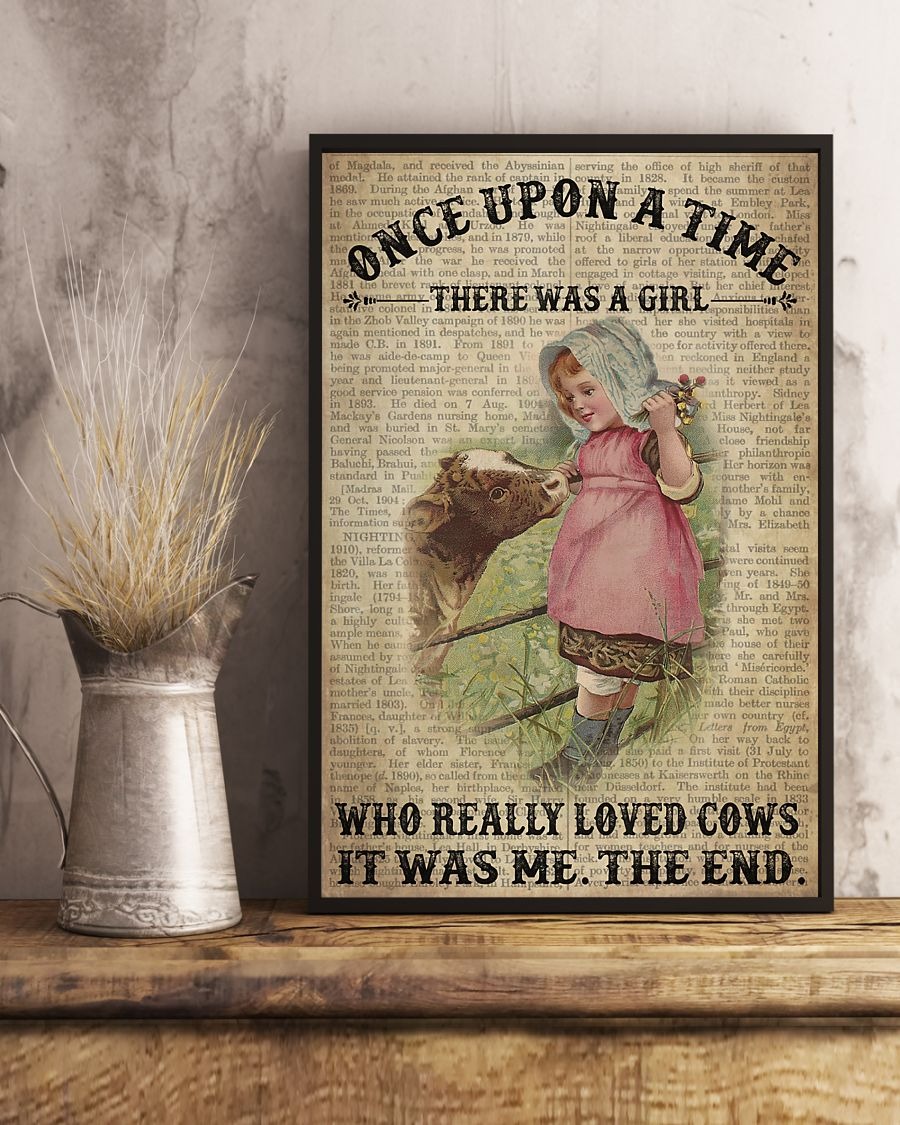 Once upon a time there was a girl who really loved cow poster 2