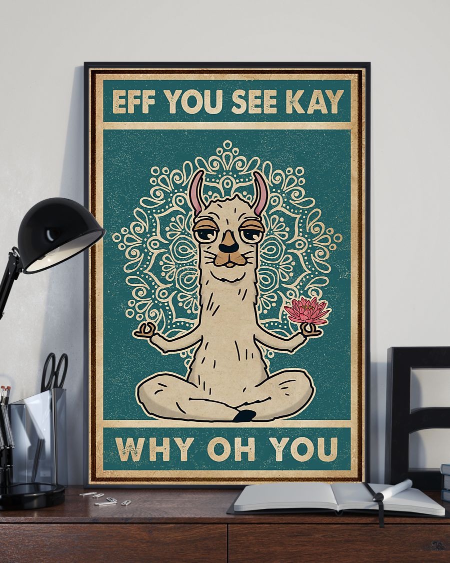 Retro Llama Eff You See Kay Poster 2
