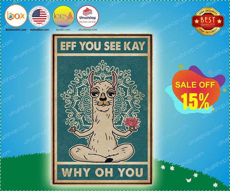 Retro Llama Eff You See Kay Poster 5