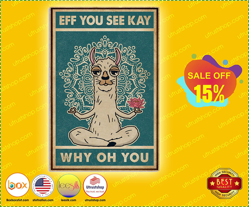 Retro Llama Eff You See Kay Poster 4
