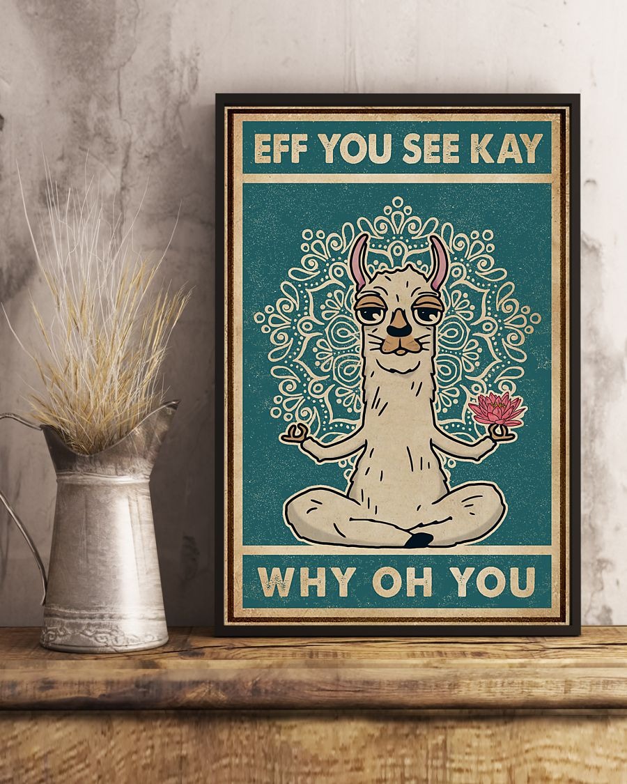 Retro Llama Eff You See Kay Poster 3