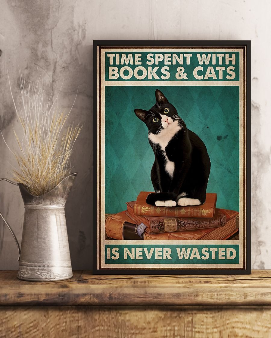 Time spent with books and cats is never wasted poster 3