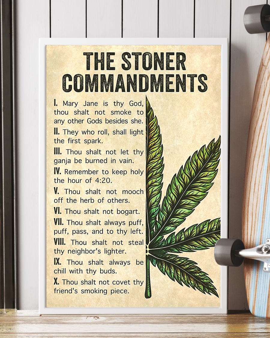 Weed the stoner commandments poster 2