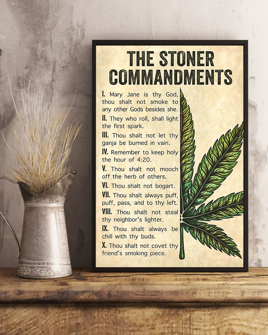 Weed the stoner commandments poster 3
