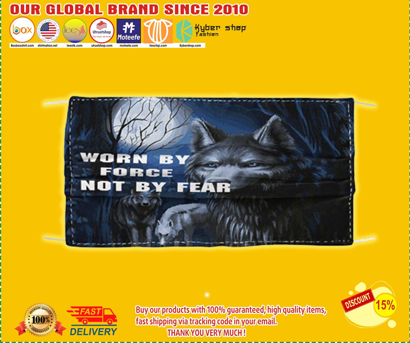Wolf worn by force not by fear face mask 5