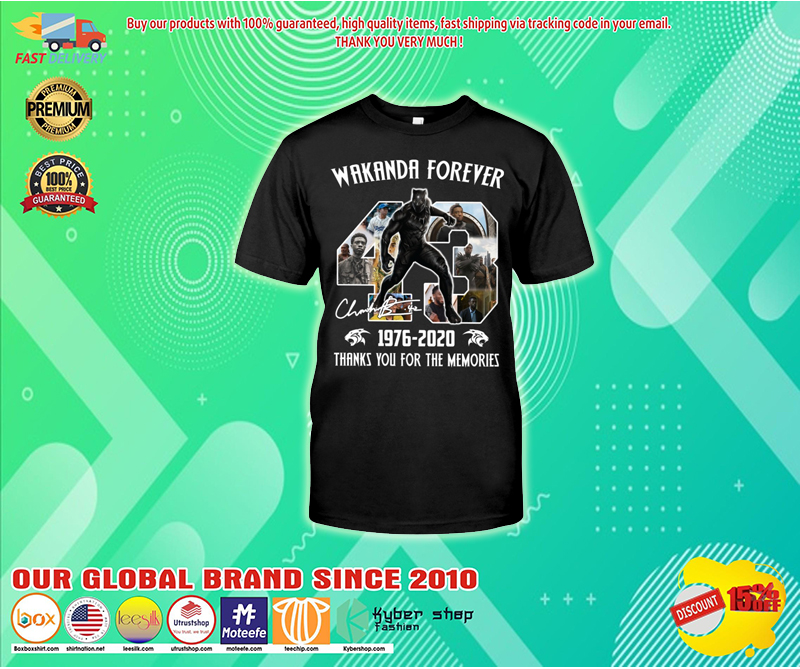 Black Panther wakanda forever 1976-2020 thanks you for the memories shirt