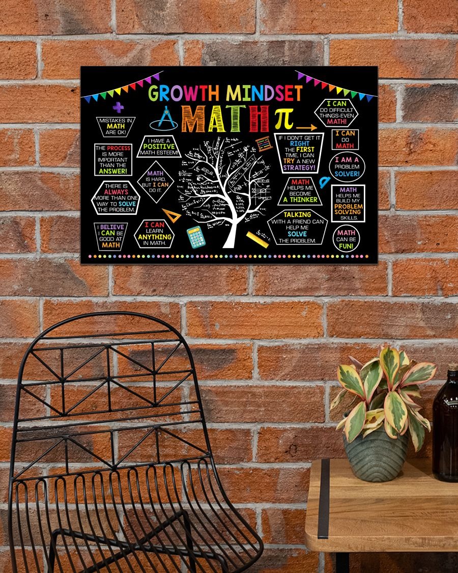 Growth mindset math poster