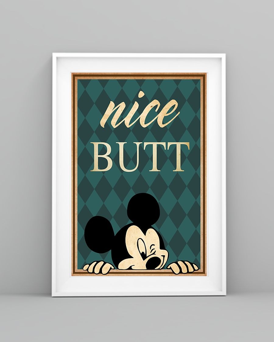 Nice butt mickey mouse poster
