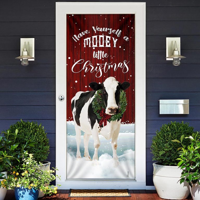 A Little Mooey Christmas Door Cover