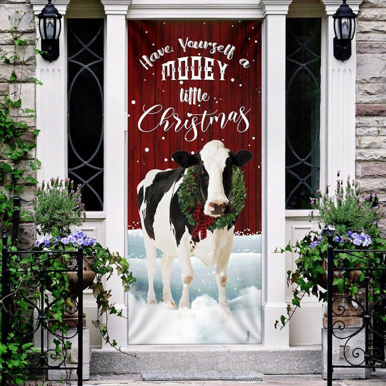 A Little Mooey Christmas Door Cover