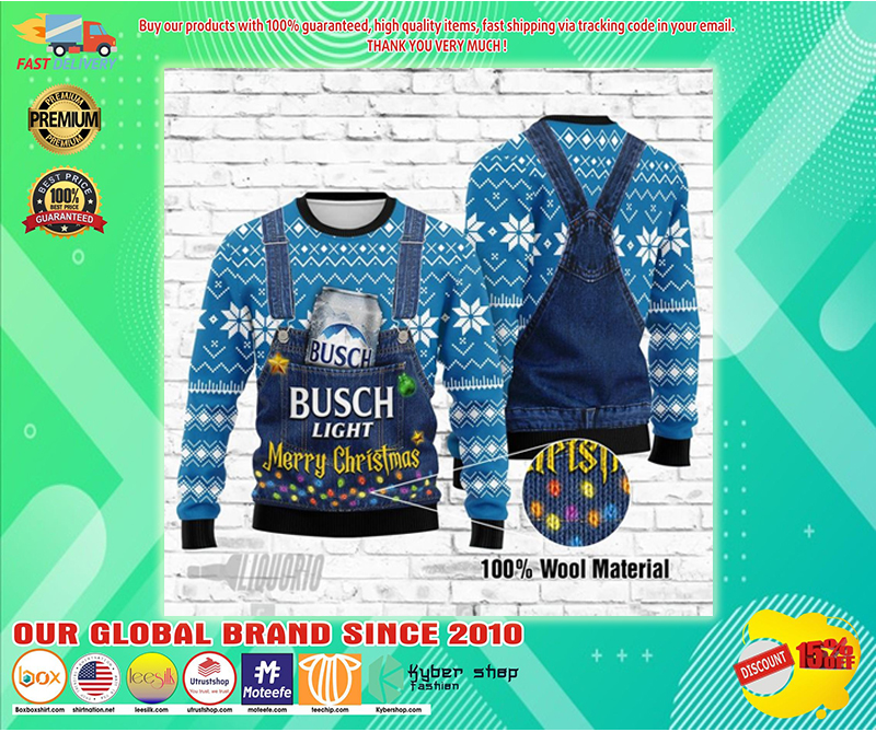 Busch light merry christmas 3d sweater 4