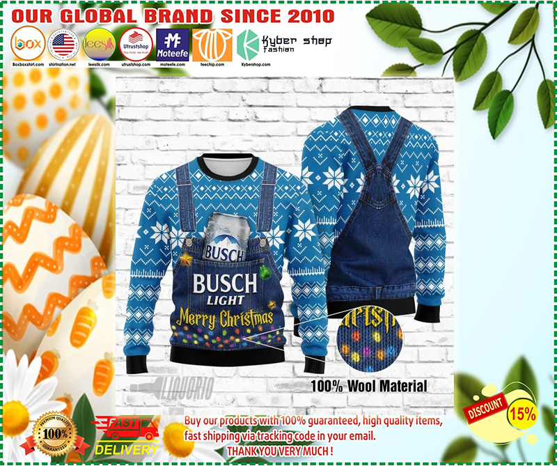 Busch light merry christmas 3d sweater 2