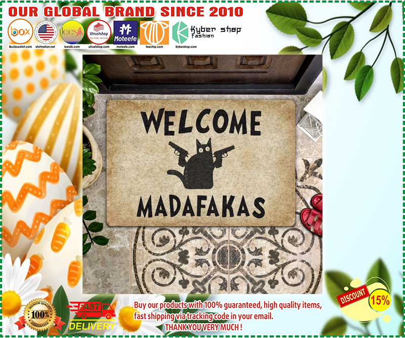 Cat Welcome madafakas doormat