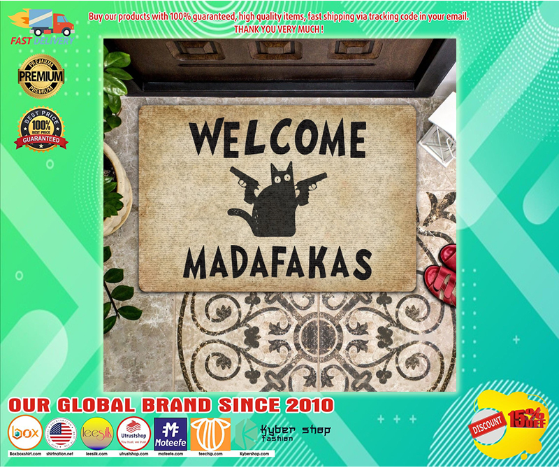 Cat Welcome madafakas doormat 2