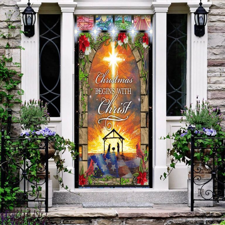 Christmas begins with christ door cover