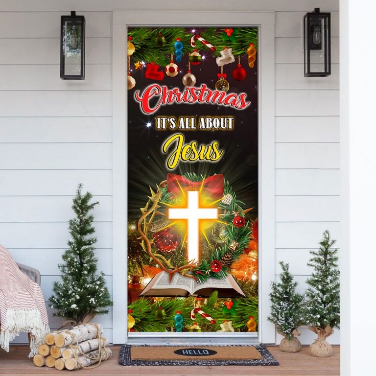 Christmas it's all about jesus door cover