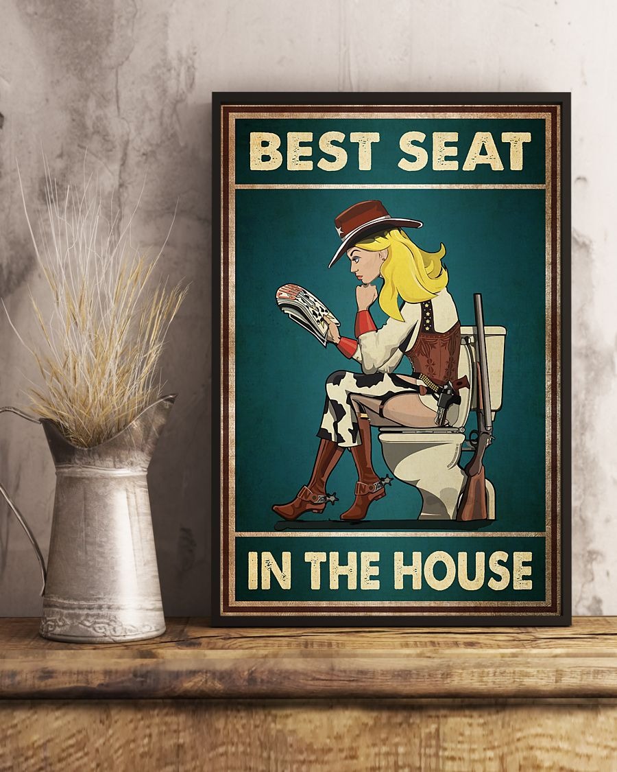 Cowboy girl best seat in the house poster